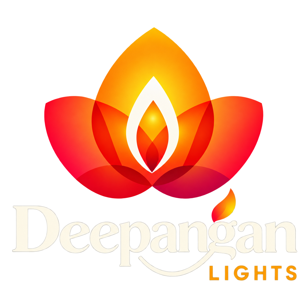 deepangan lights lotus flame logo